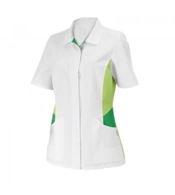 White Rougevif food-processing tunic with no outer pockets